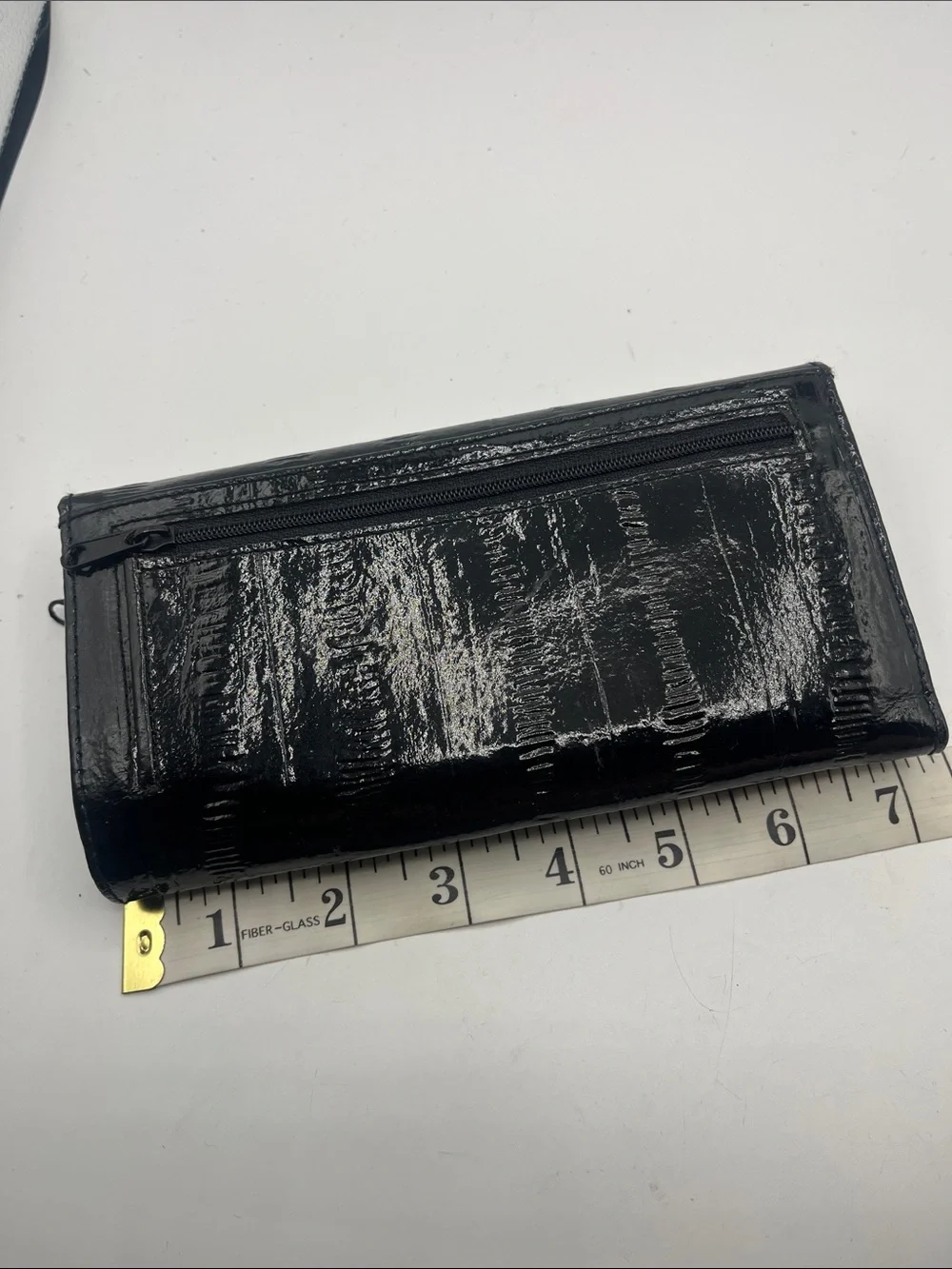 Black Eel skin Chain Accent Women’s Wallet